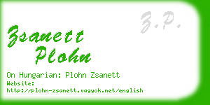 zsanett plohn business card